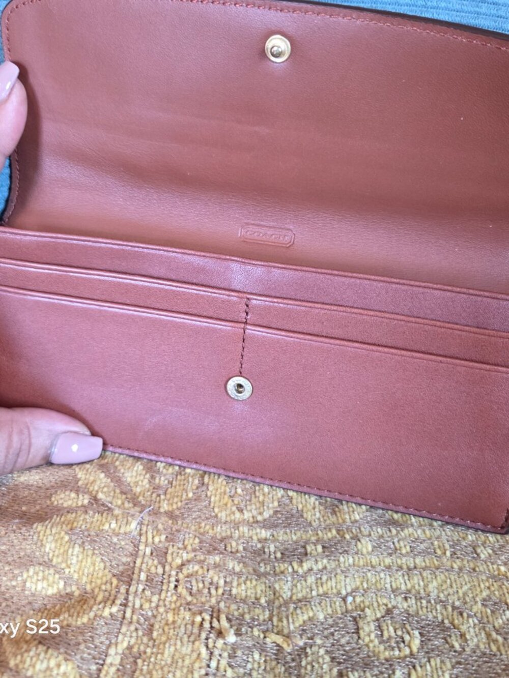 Coach Legacy Leather Soft Wallet, Cognac - Picture 3 of 7